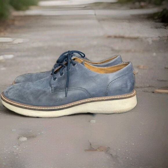 Ecco Aurora Oxford Shoes Blue Men's Size US 10.5 EU 44 - Picture 1 of 8